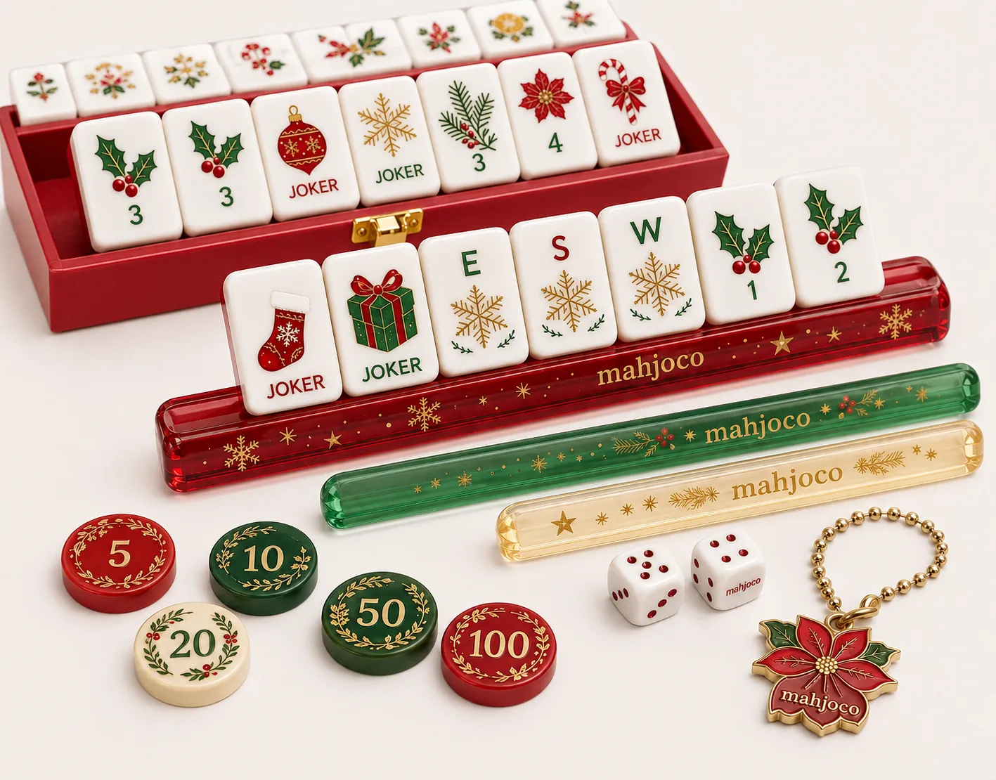 Christmas American mahjong set