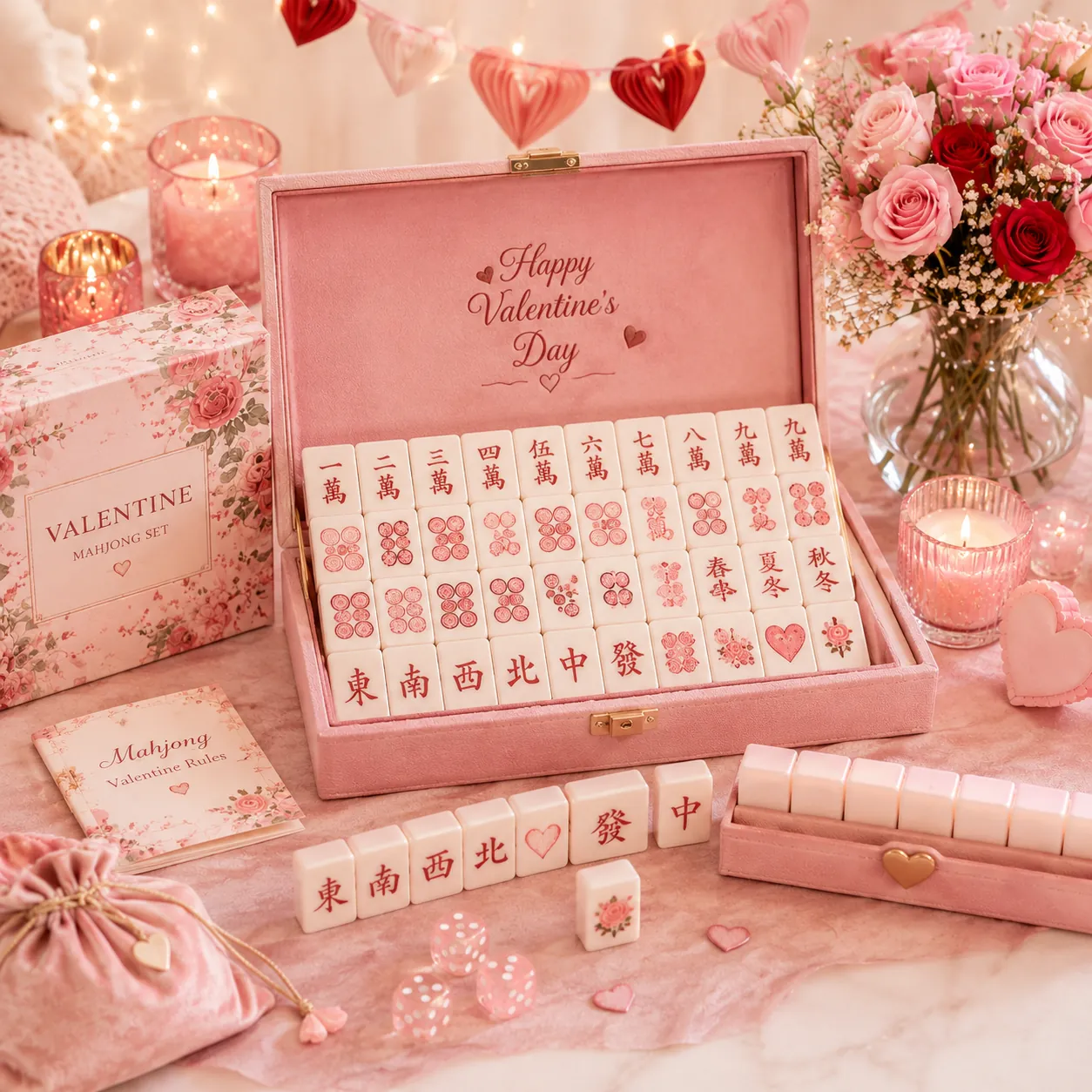 Valentine mahjong set 2