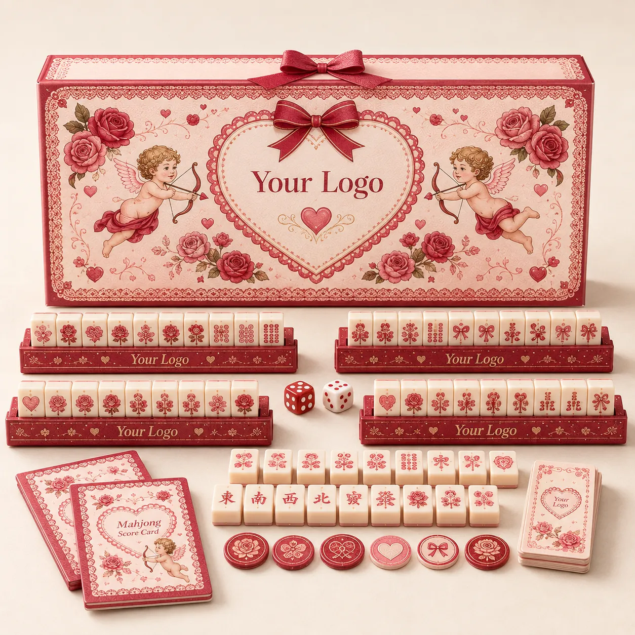 Valentine mahjong set 3