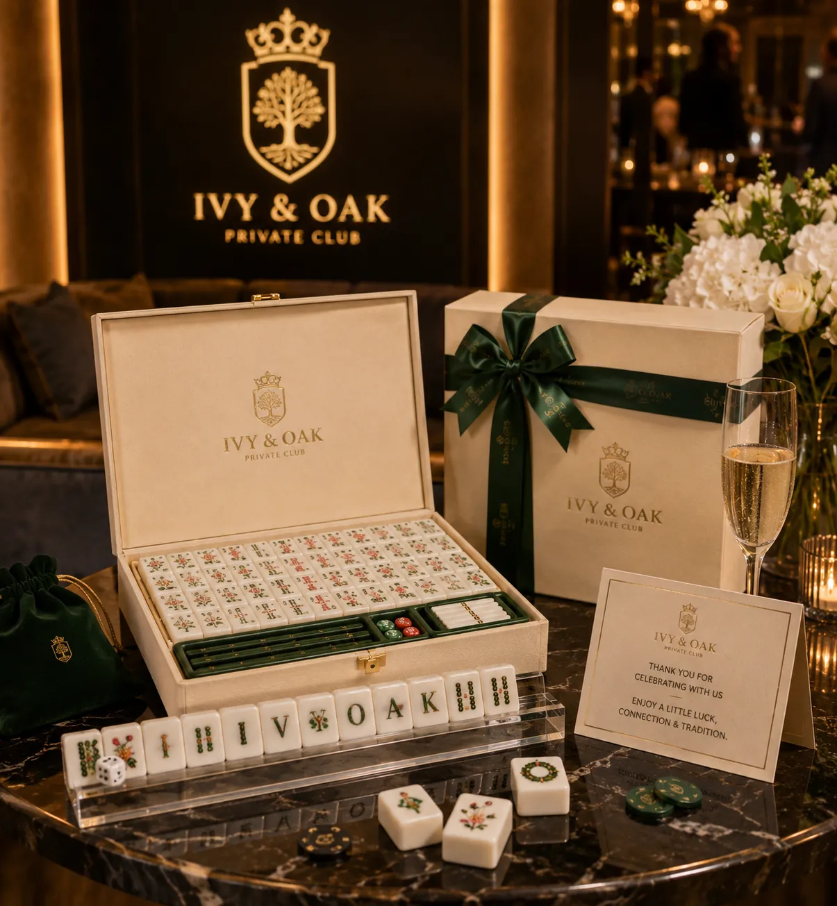 Branded Mahjong set for a brand event