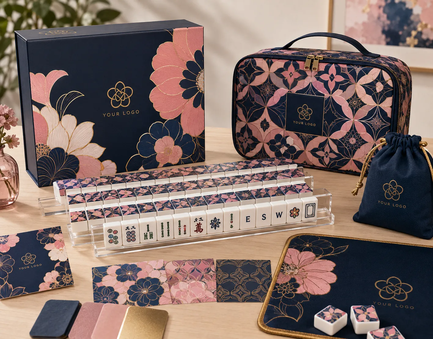 Custom branding for corporate Mahjong gifts