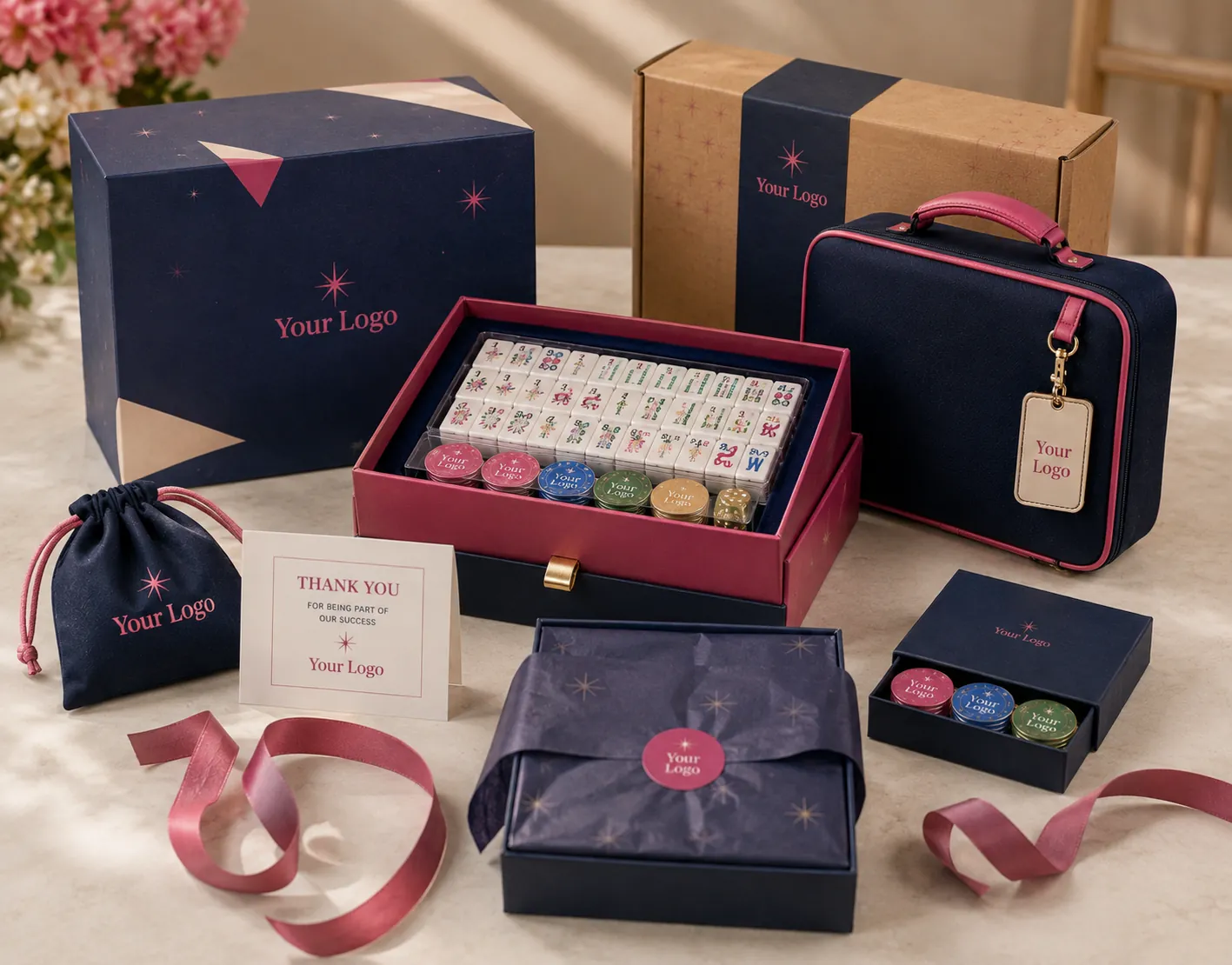 Individual packaging for corporate Mahjong gifts