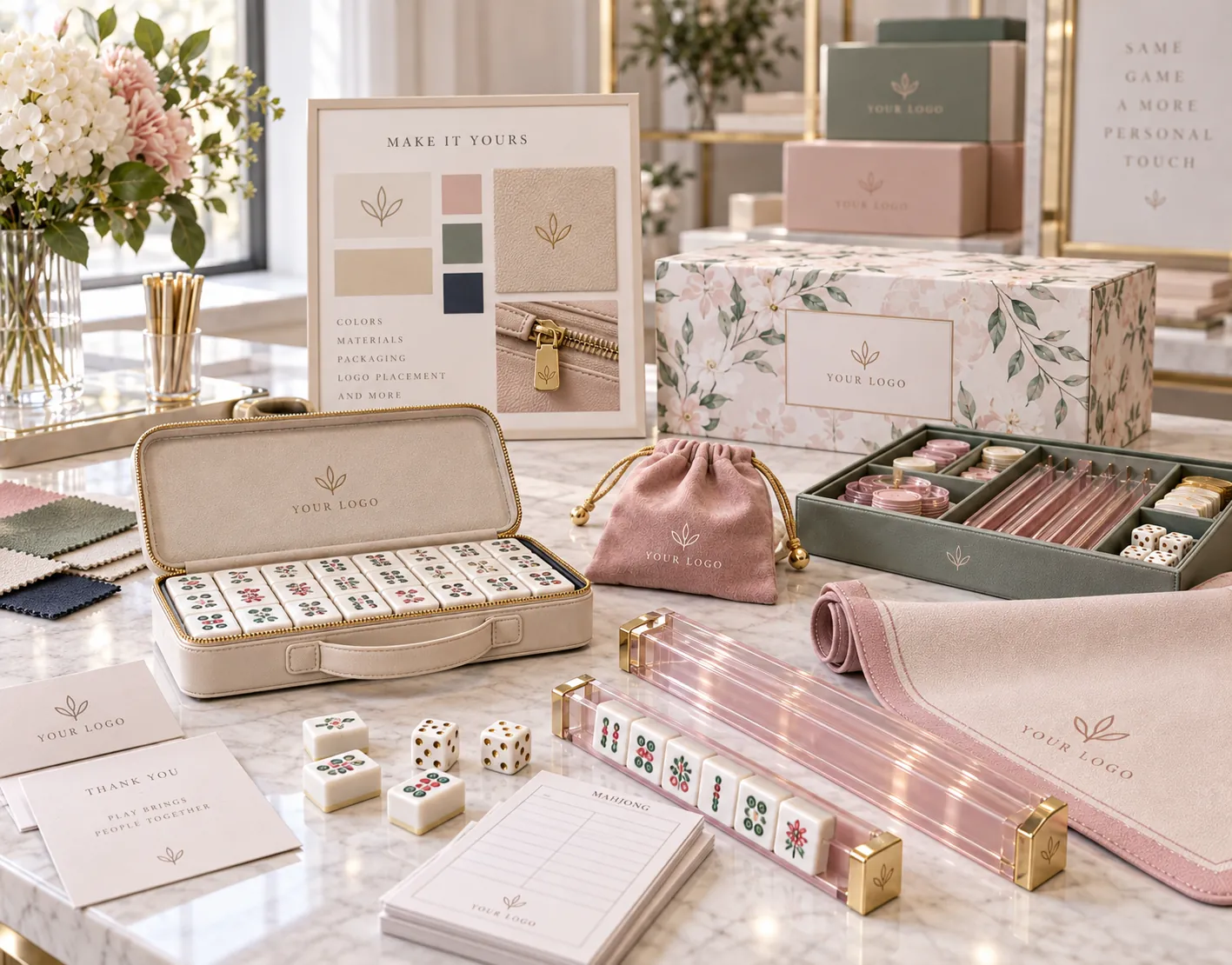 Mixed Mahjong products selected for a wholesale assortment