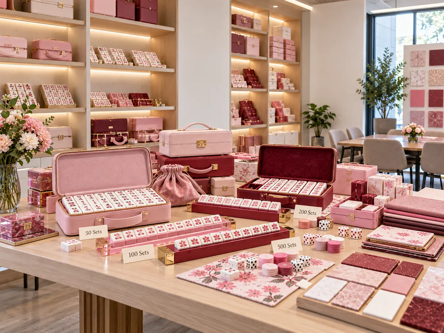 Mahjong products arranged for flexible wholesale order options