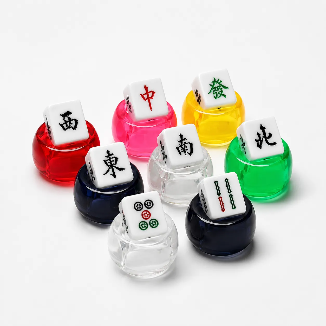 Mahjong Wind Indicator Dice Set with Display Holders