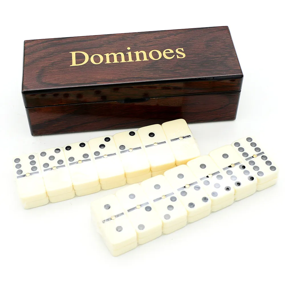 Classic Double-Six Domino Set with Wooden Storage Box