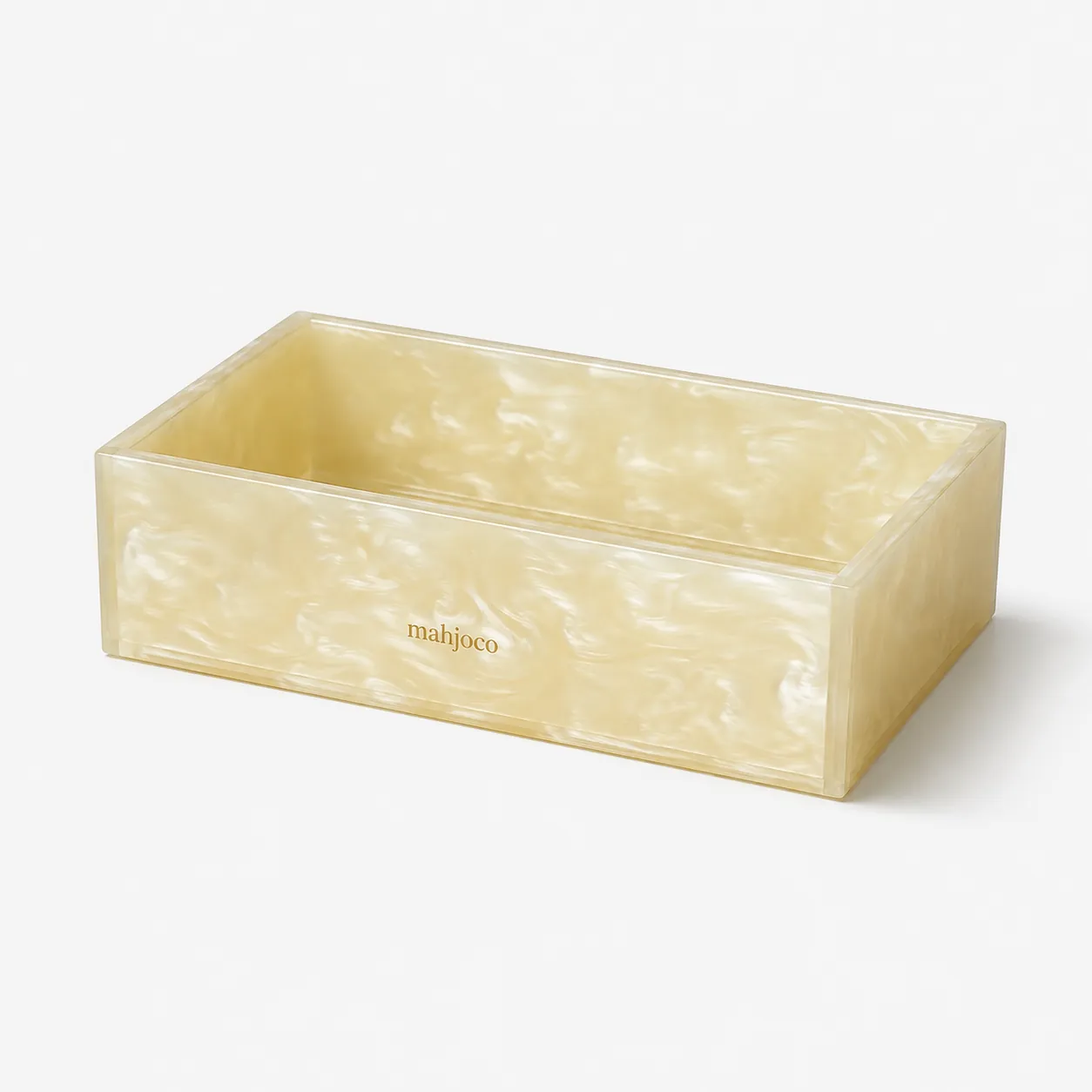 Pearl-Look Open Mahjong Tile Storage Box