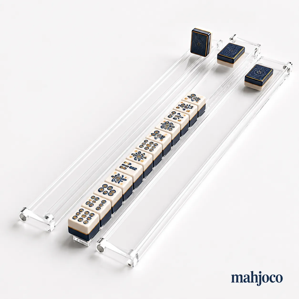 Clear Acrylic Mahjong Rack and Pusher Set