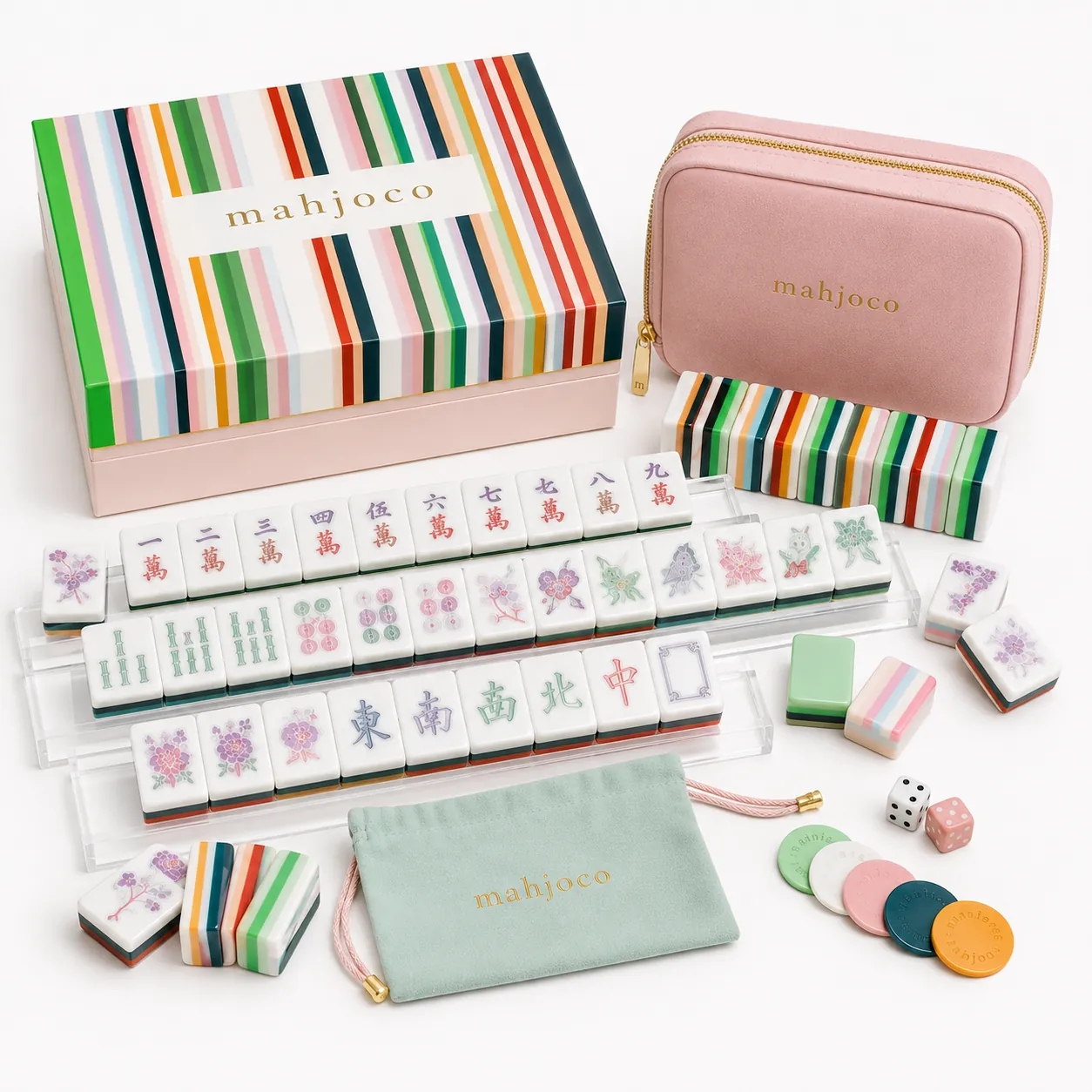 Striped Gift Box American Mahjong Set