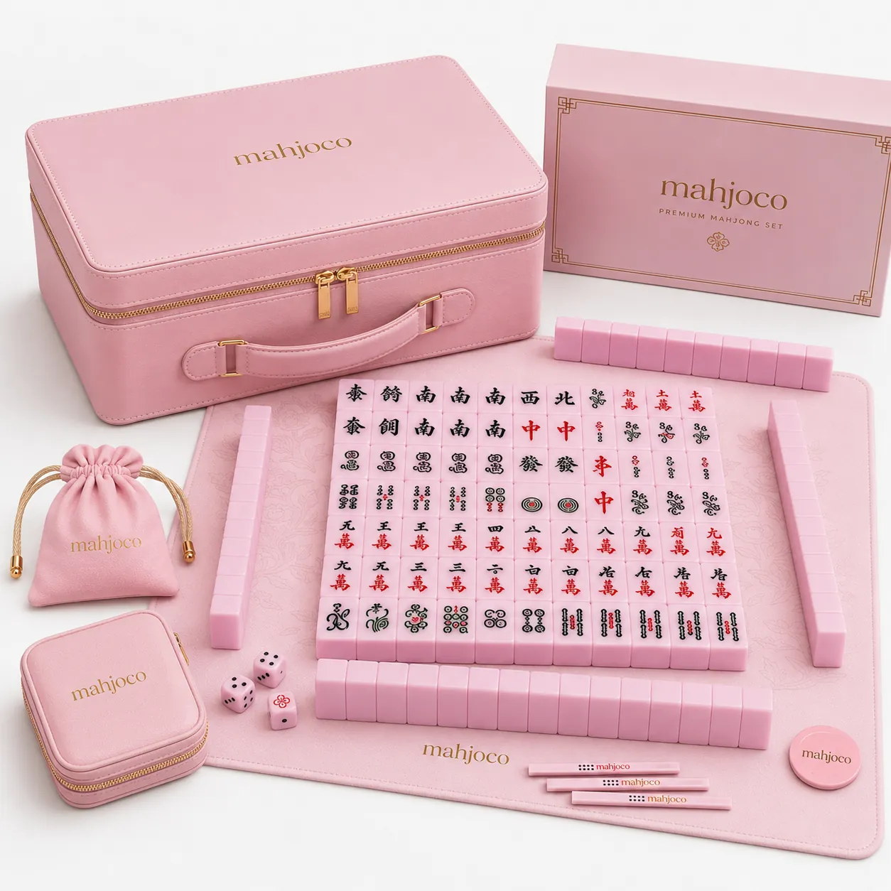 Zipper Case Chinese Mahjong Set