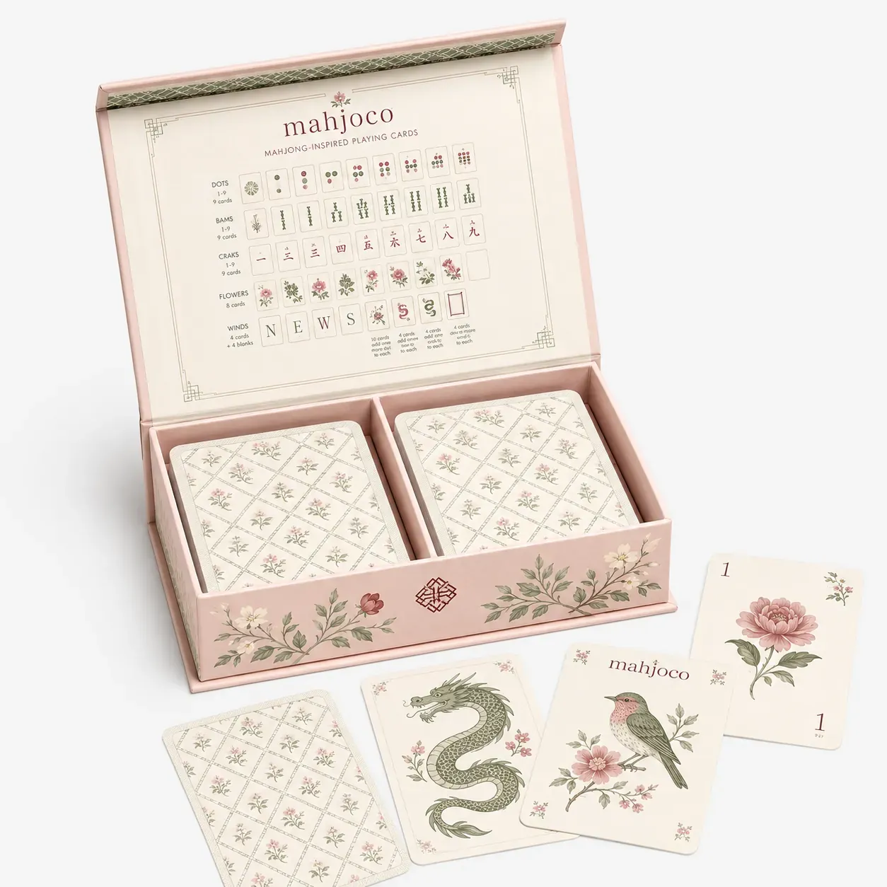 Botanical Playing Card Set with Keepsake Box