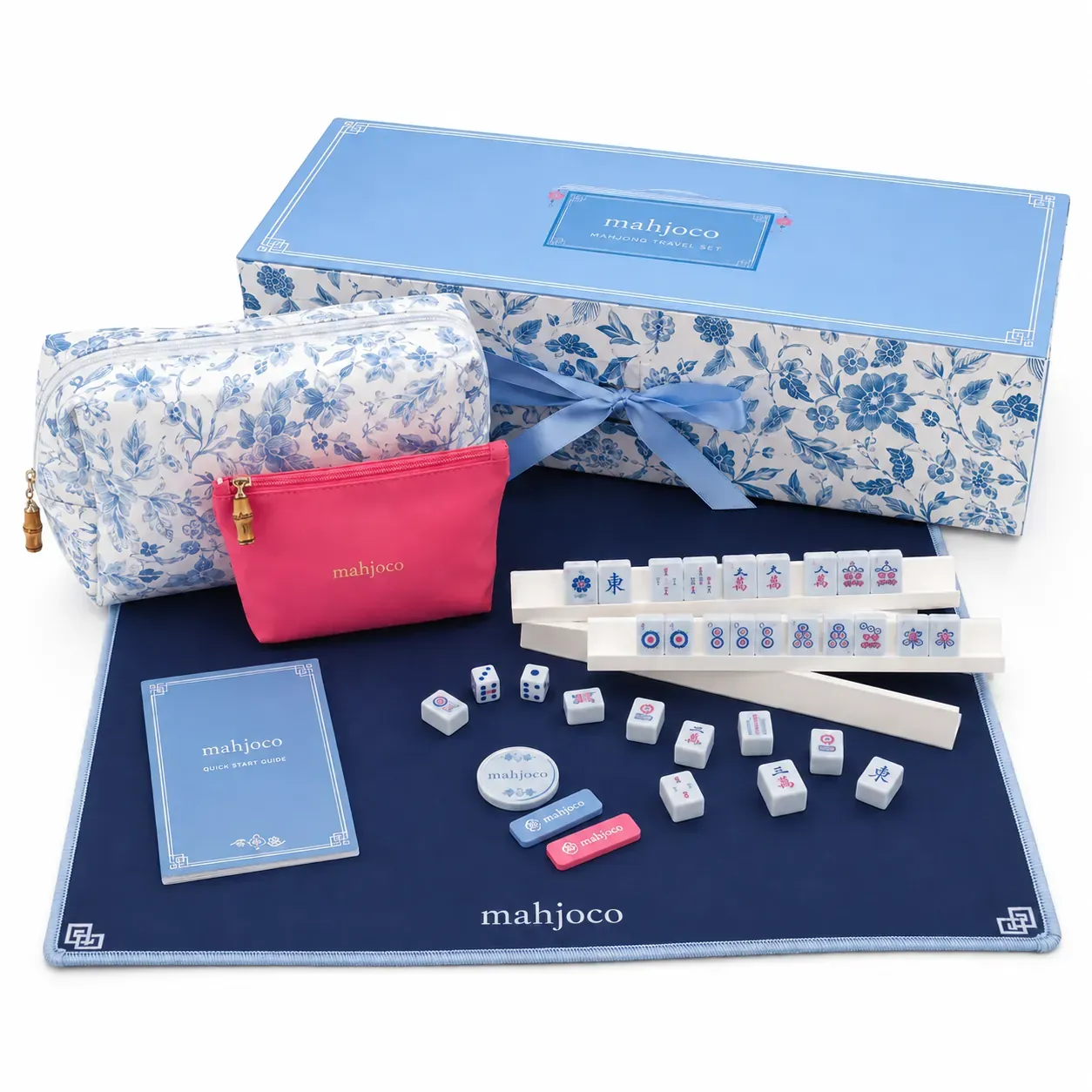 Floral Gift Box Travel Mahjong Set