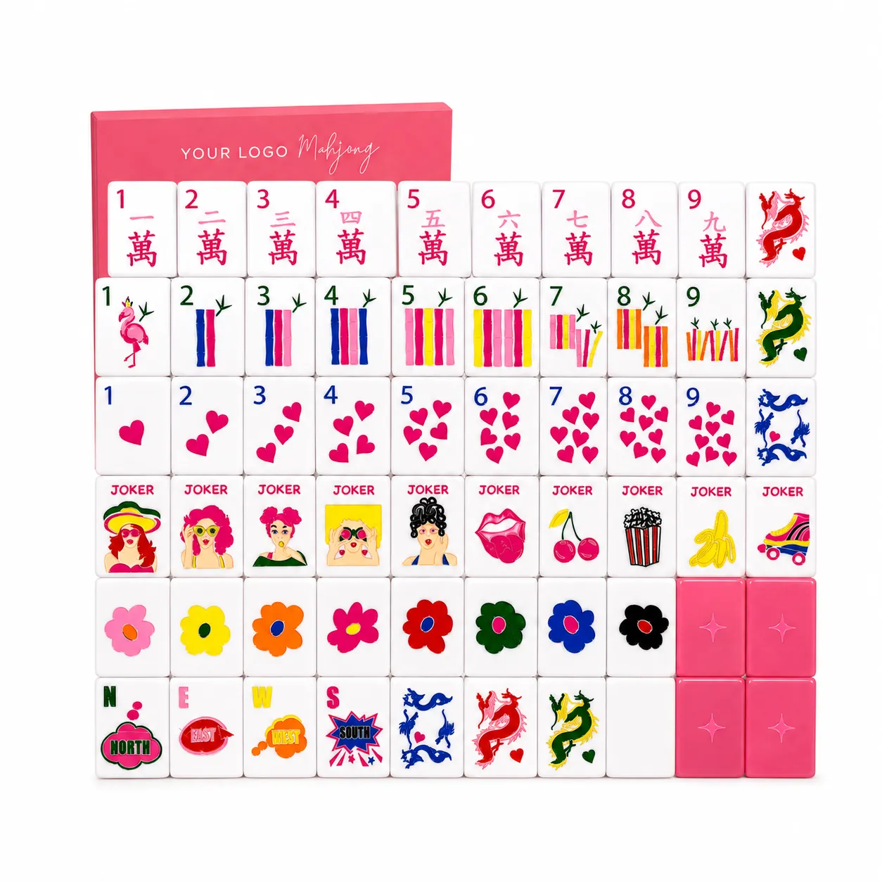 Garden Floral American Mahjong Tile Set